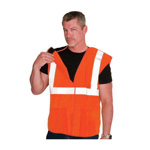 ANSI Type R Class 2 Three Pocket Solid Breakaway Vest - Image 4