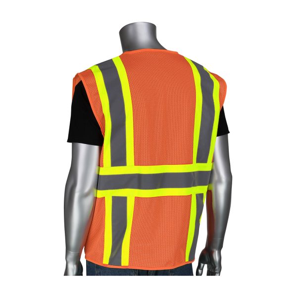 ANSI Type R Class 2 Two-Tone Six Pocket Mesh Vest - Image 2