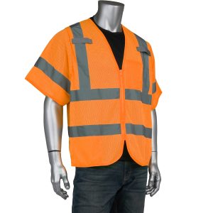 ANSI Type R Class 3 Dual Sized Two Pocket Mesh Vest