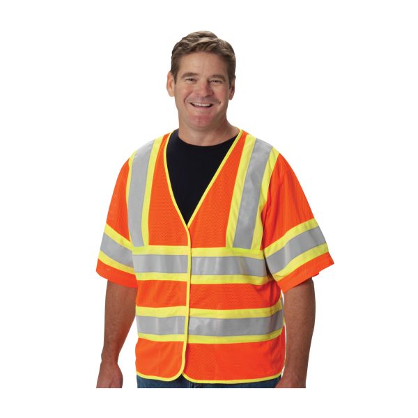 ANSI Type R Class 3 FR Treated Two-Tone Mesh Vest - Image 2