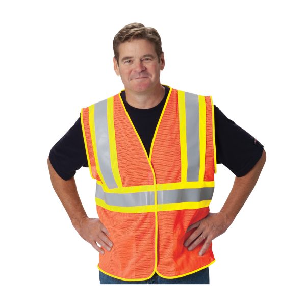 ANSI Type R Class 2 FR Treated Two-Tone Mesh Vest - Image 2