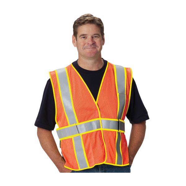 ANSI Type R Class 2 Two-Tone Expandable FR Treated Mesh Vest - Image 2