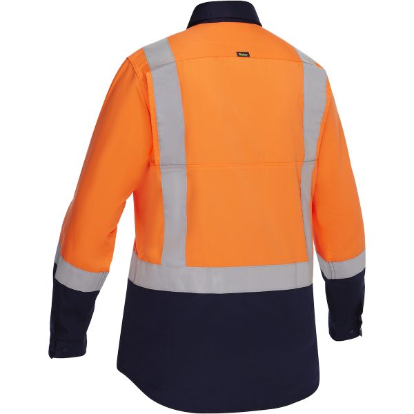 ANSI Type R Class 2 Women's Vented Long Sleeve Button Down with Navy Bottom - Industrial Wash Durable - Image 2