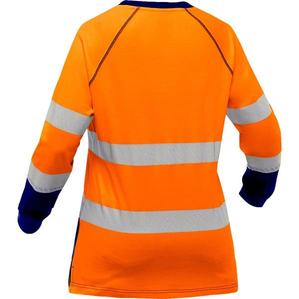 ANSI Type R Class 3 Women's Long Sleeve Shirt with Navy Bottom - Image 2