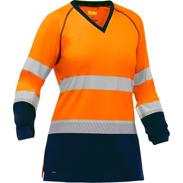 ANSI Type R Class 3 Women's Long Sleeve Shirt with Navy Bottom