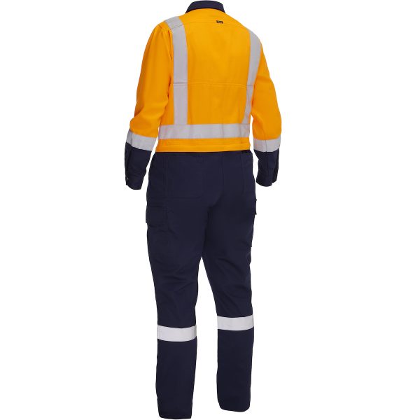 ANSI Type R Class 2 Women's Vented Coverall with Navy Bottom - Industrial Wash Durable - Image 2