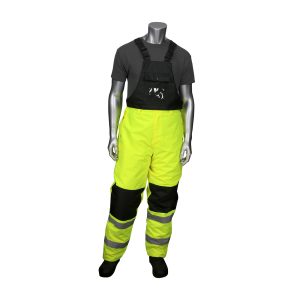 ANSI Class E Insulated Bib Pants with Black Trim