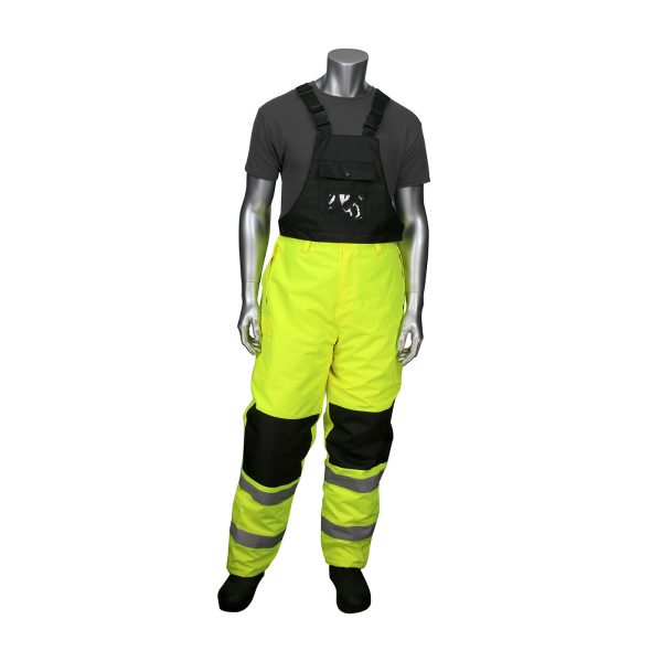 ANSI Class E Insulated Bib Pants with Black Trim