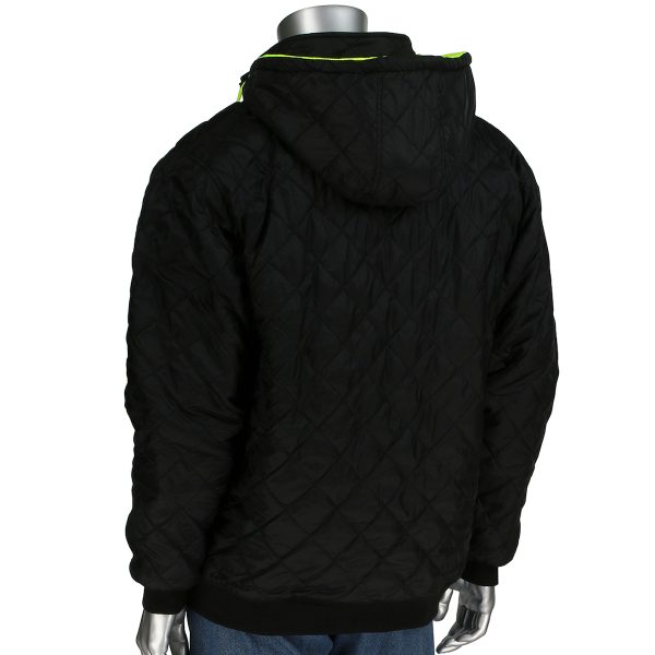 ANSI Type R Class 3 Reversible Full Zip Hooded Sweatshirt with Black Bottom - Image 4