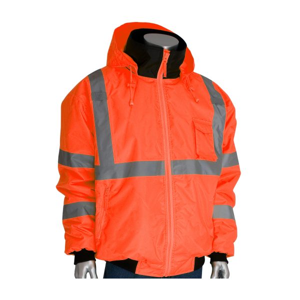 ANSI Type R Class 3 Value Bomber Jacket with Zip-Out Fleece Liner - Image 4