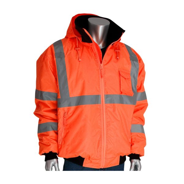 ANSI Type R Class 3 Value Bomber Jacket with Zip-Out Fleece Liner - Image 2