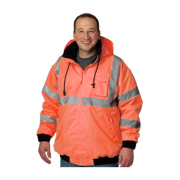 ANSI Type R Class 3 Value Bomber Jacket with Zip-Out Fleece Liner - Image 5