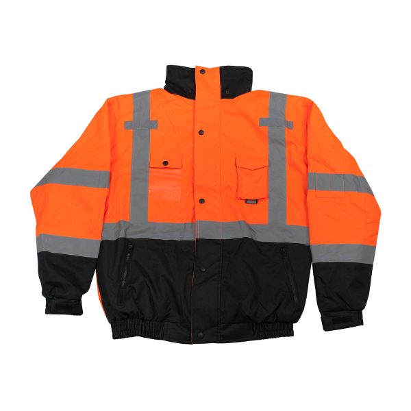 ANSI Type R Class 3 Rip Stop Premium Plus Bomber Jacket with Zip-Out Fleece Liner and "D" Ring Access - Image 3