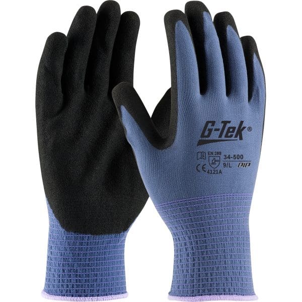 Seamless Knit Nylon Glove with Nitrile Coated MicroSurface Grip on Palm & Fingers - Vend-Ready - Image 2