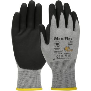 Anti-Static Seamless Knit Nylon Glove with Nitrile Coated MicroFoam Grip on Palm & Fingers - Touchscreen