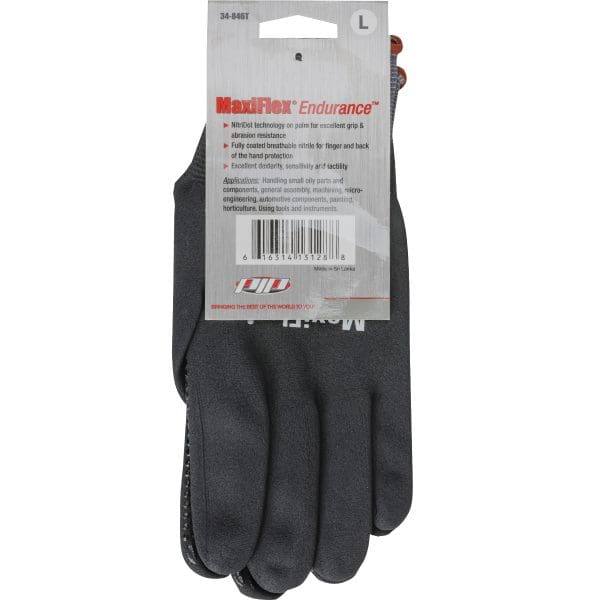 Seamless Knit Nylon Glove with Nitrile Coated MicroFoam Grip on Full Hand - Micro Dot Palm - Hang Tagged