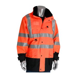 ANSI Type R Class 3 7-in-1 All Conditions Coat with Inner Jacket and Vest Combination