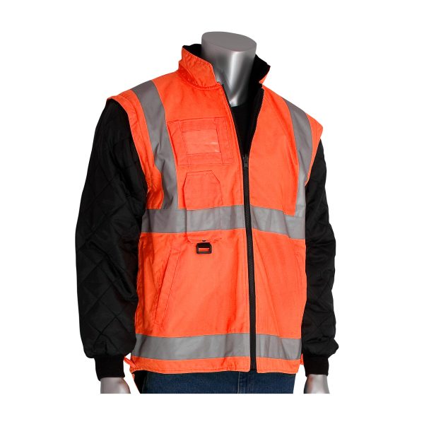 ANSI Type R Class 3 7-in-1 All Conditions Coat with Inner Jacket and Vest Combination - Image 2