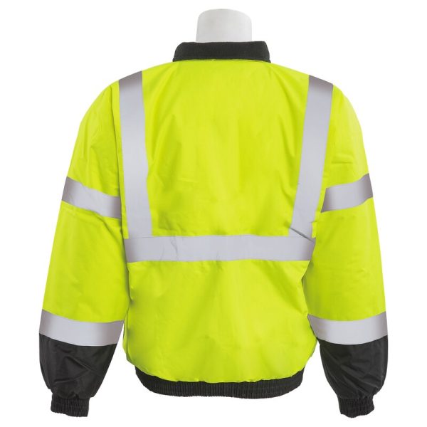W105 CL 3  BOMBER JACKET JAUNE FLUO-NOIR - Image 2