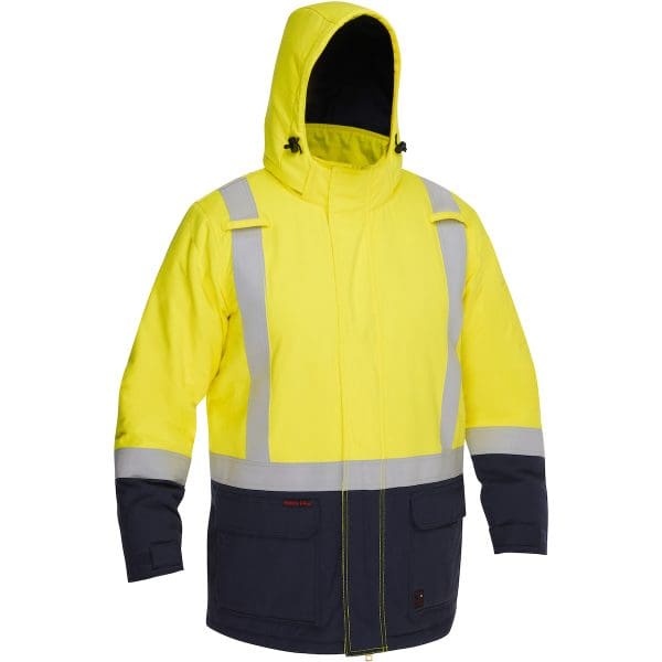 AR/FR Ripstop Insulated Parka with Navy Bottom - Industrial Wash Durable