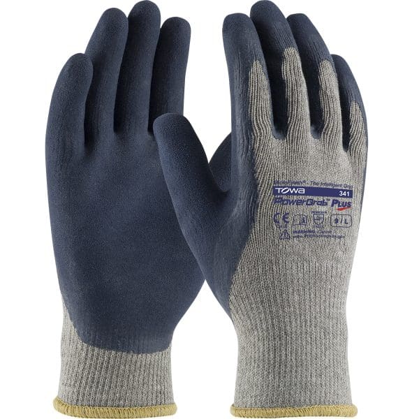 Seamless Knit Cotton/Polyester Glove with Latex MicroFinish Grip on Palm & Fingers