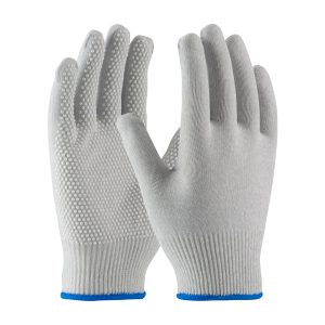 Seamless Knit Nylon / Carbon Fiber Electrostatic Dissipative (ESD) Glove with PVC Dot Grip