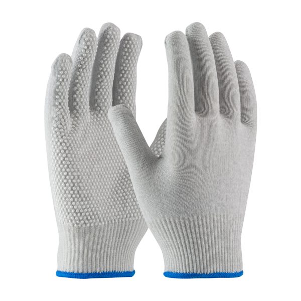 Seamless Knit Nylon / Carbon Fiber Electrostatic Dissipative (ESD) Glove with PVC Dot Grip