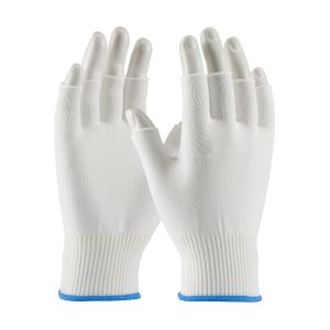Medium Weight Seamless Knit Nylon Clean Environment Glove - Half-Finger