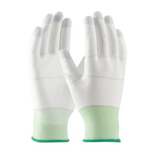 Seamless Knit Nylon Clean Environment Glove with Polyurethane Coated Smooth Grip on Palm & Fingers