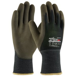 Seamless Knit Polyester Glove with Acrylic Liner and Latex MicroFinish Grip on Palm & Fingers