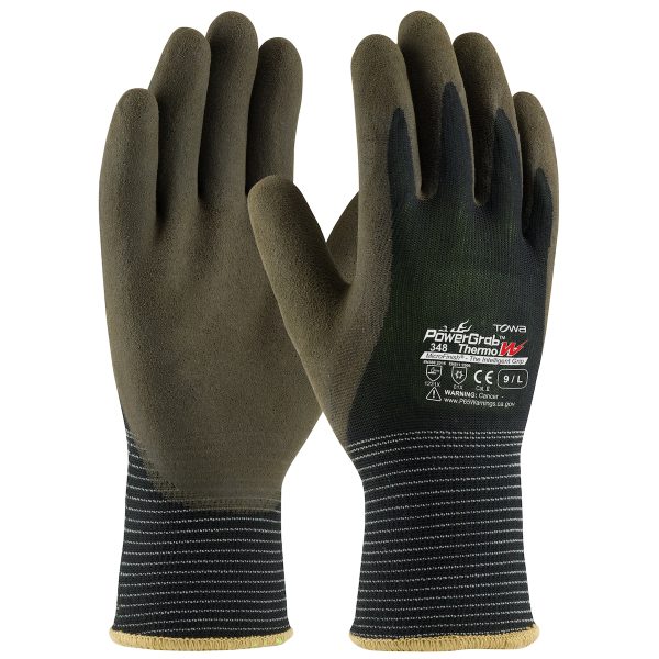 Seamless Knit Polyester Glove with Acrylic Liner and Latex MicroFinish Grip on Palm & Fingers