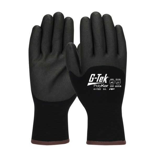 Seamless Knit PolyKor® Blend Glove with Acrylic Lining and PVC Foam Grip on Palm, Fingers & Knuckles