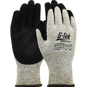 Seamless Knit Recycled Yarn / Acrylic Blended Glove with Latex MicroSurface Grip on Palm & Fingers