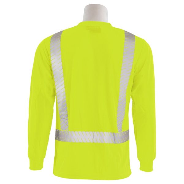 9007SEG SEGMENTED CL 2 MESH LONG SLEEVE TEE JAUNE CITRON HV - Image 2