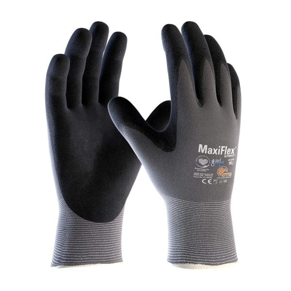 Seamless Knit Nylon/Elastane Glove with Nitrile Coated MicroFoam Grip on Palm & Fingers and AD-APT™ Technology - Touchscreen Compatible
