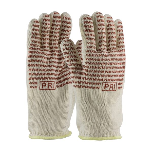 Double-Layered Cotton Seamless Knit Hot Mill Glove with Double-Sided EverGrip™ Nitrile Coating - 32 oz