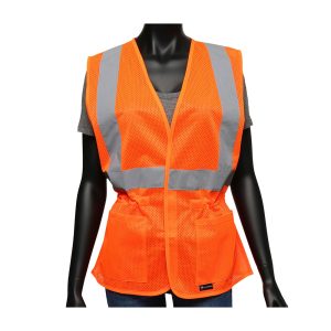 ANSI Type R Class 2 Women's Contoured Mesh Vest with Adjustable Waist