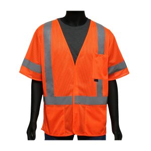 ANSI Type R Class 3 Three Pocket FR Treated Mesh Vest
