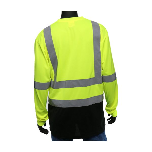ANSI Type R Class 3 Long Sleeve T-Shirt with Black Bottom Front - Image 2