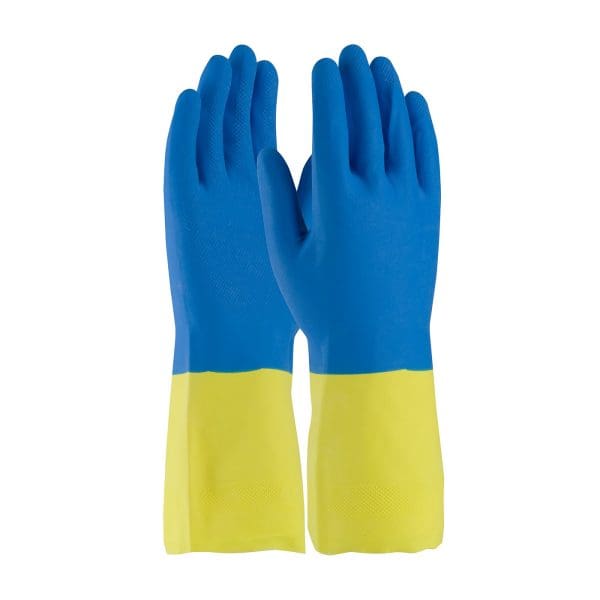 Unsupported Neoprene/Latex, Flock Lined with Raised Diamond Grip - 19 Mil