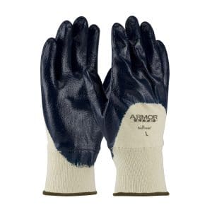 Nitrile Dipped Glove with Interlock Liner and Textured Finish on Palm, Fingers & Knuckles - Knit Wrist