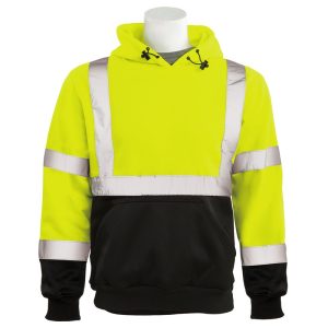 W376B SWEATSHRT JAUNE FLUO-NOIR