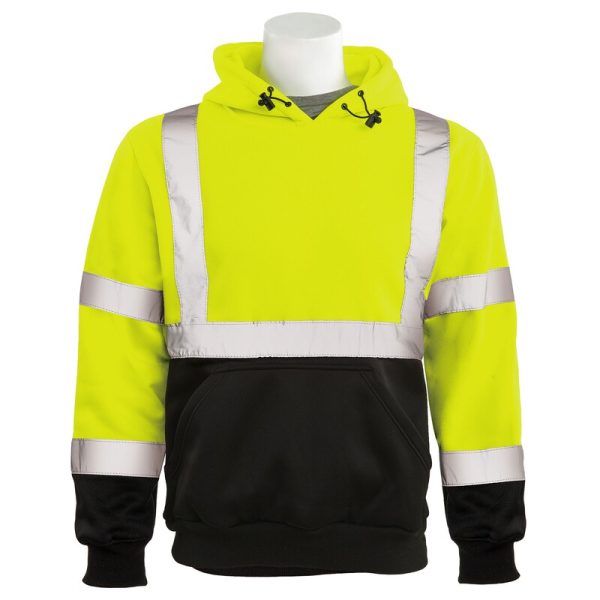 W376B SWEATSHRT JAUNE FLUO-NOIR