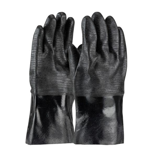 Neoprene Coated Glove with Interlock Liner and Etched Rough Finish - 12"