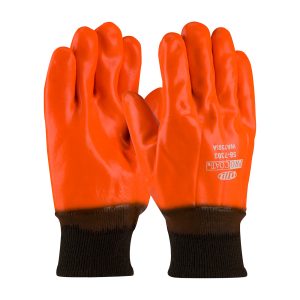Premium PVC Dipped Glove with Interlock/Jersey Liner and Smooth Finish - Insulated & Waterproof