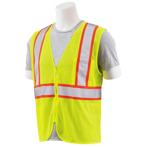S195C CL 2 FLAME RETARDANT TREATED SAFETY VEST JAUNE CITRON HV - Image 2