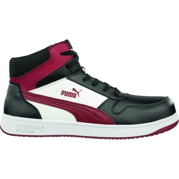 Frontcourt Blk/Wht/Red MID Composite Toe Impact Resistant Toe Cap, Electrical Hazard protection, Slip Resistant, Safety Shoes