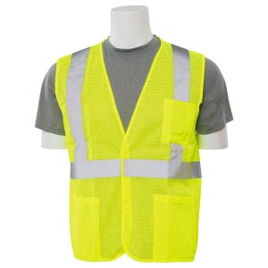 S362P CL 2 SAFETY VEST WITH POCKETS JAUNE CITRON HV