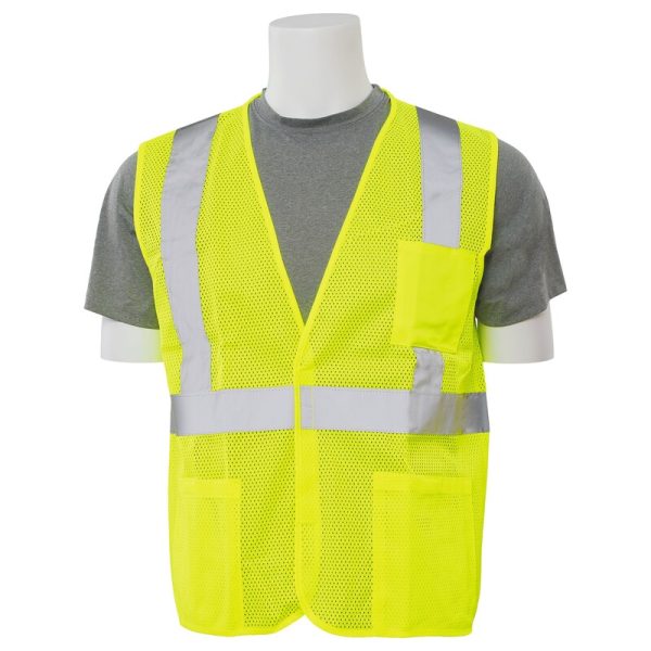 S362P CL 2 SAFETY VEST WITH POCKETS JAUNE CITRON HV
