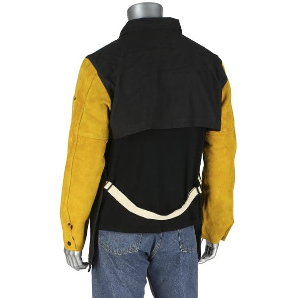 Combination FR Cotton / Leather Cape Sleeve with Apron - Image 2